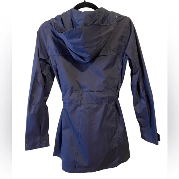 Columbia Belted Rain Jacket in Navy - Picture 2 of 9